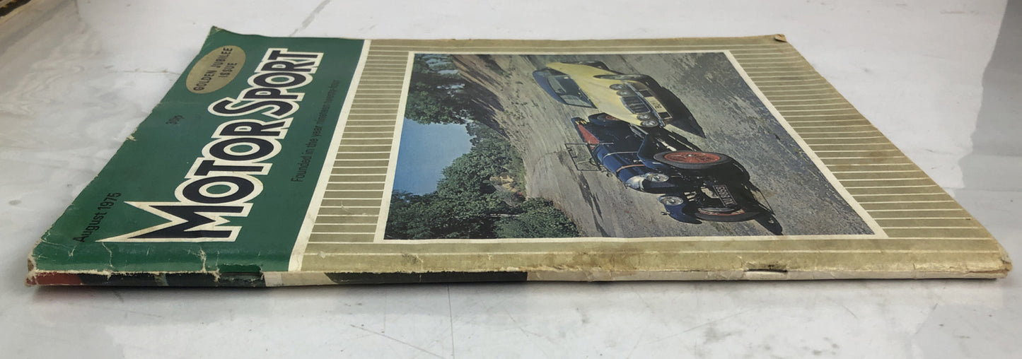 Motor Sport August 1975 Magazine Vintage In OK Condition