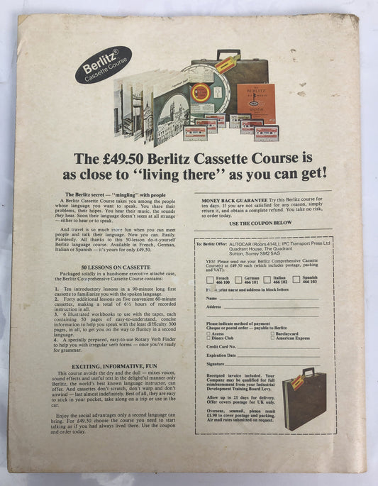 Auto Car Magazine May 1981 Vintage In Good Condition