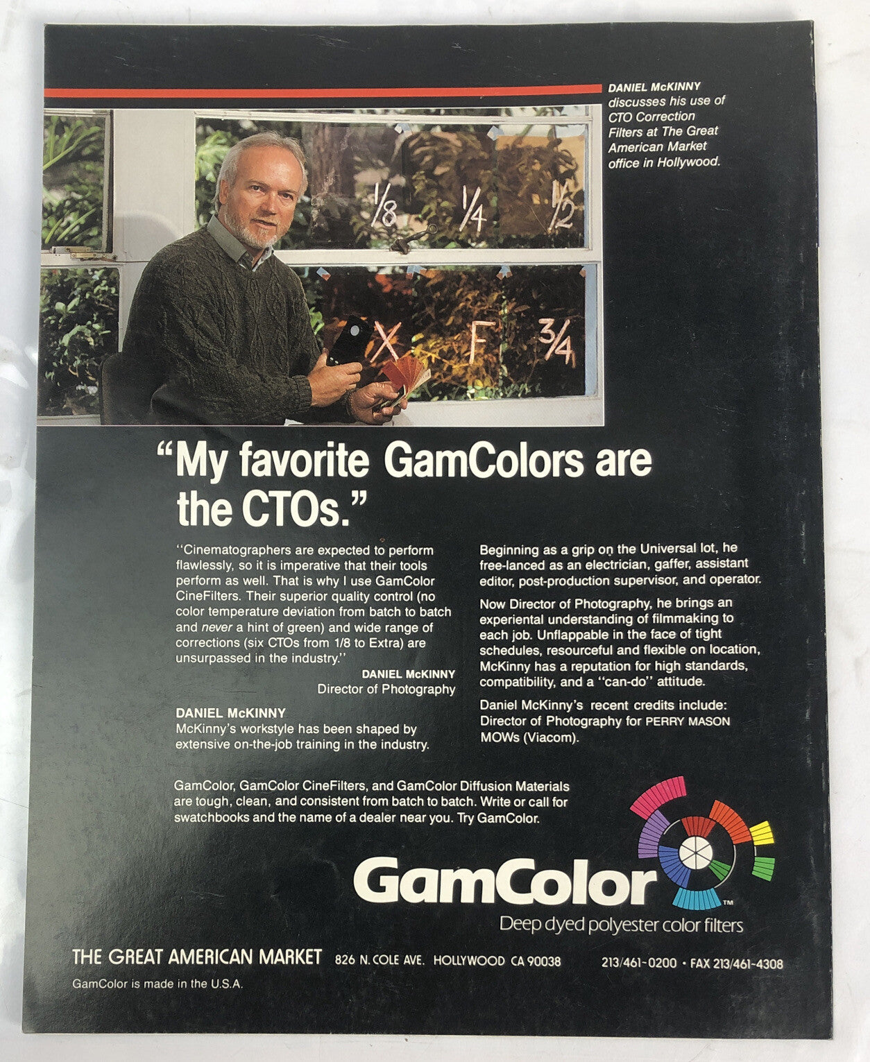 American Cinematographer January 1992 Vintage Magazine In OK Condition