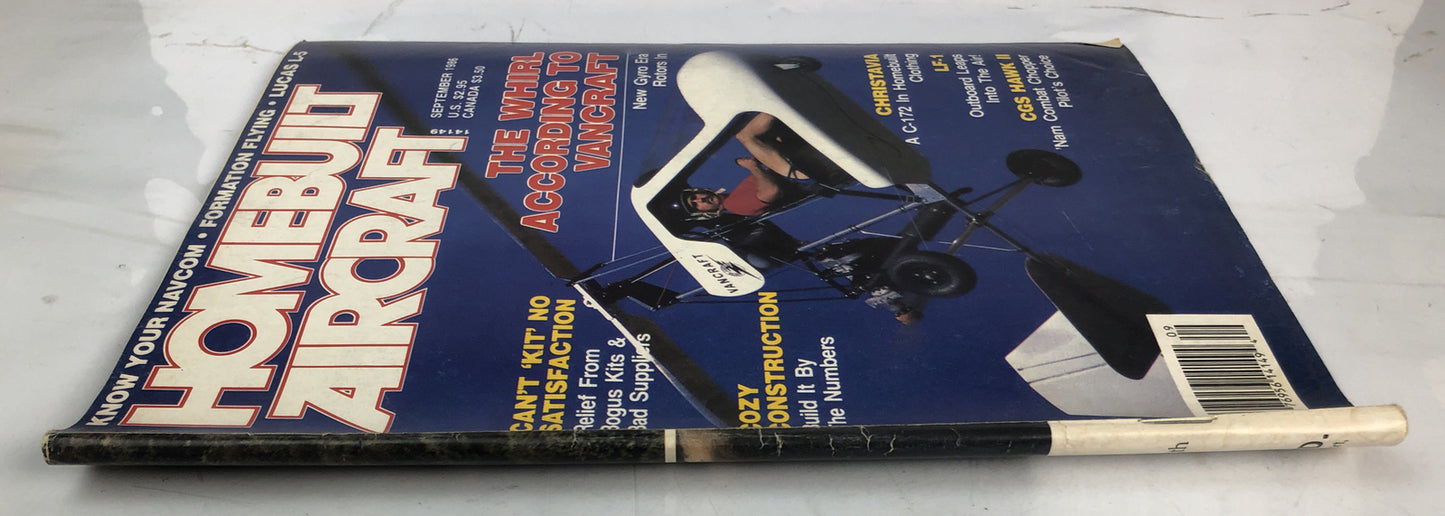 Home Built Aircraft September 1986 Magazine In OK Condition