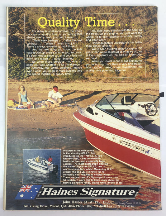 Trailer Boat Fisherman Magazine November 1991 In Good Condition