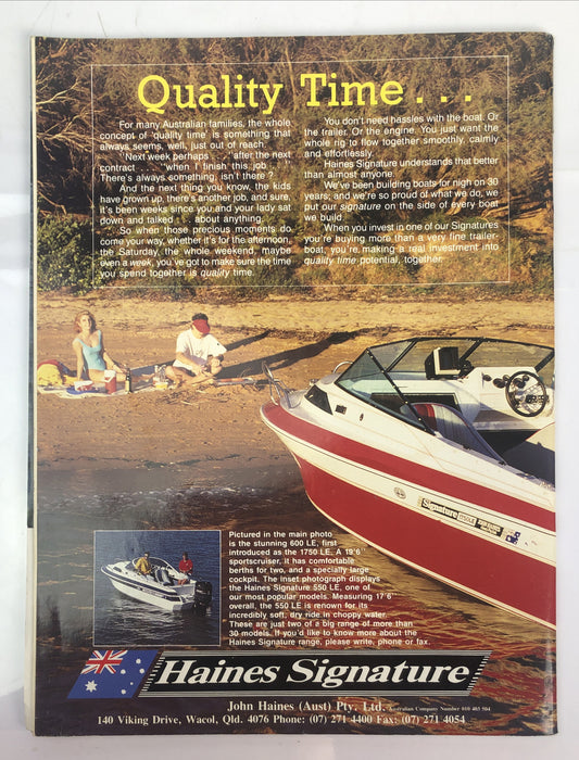 Trailer Boat Fisherman Magazine April 1992 In Good Condition