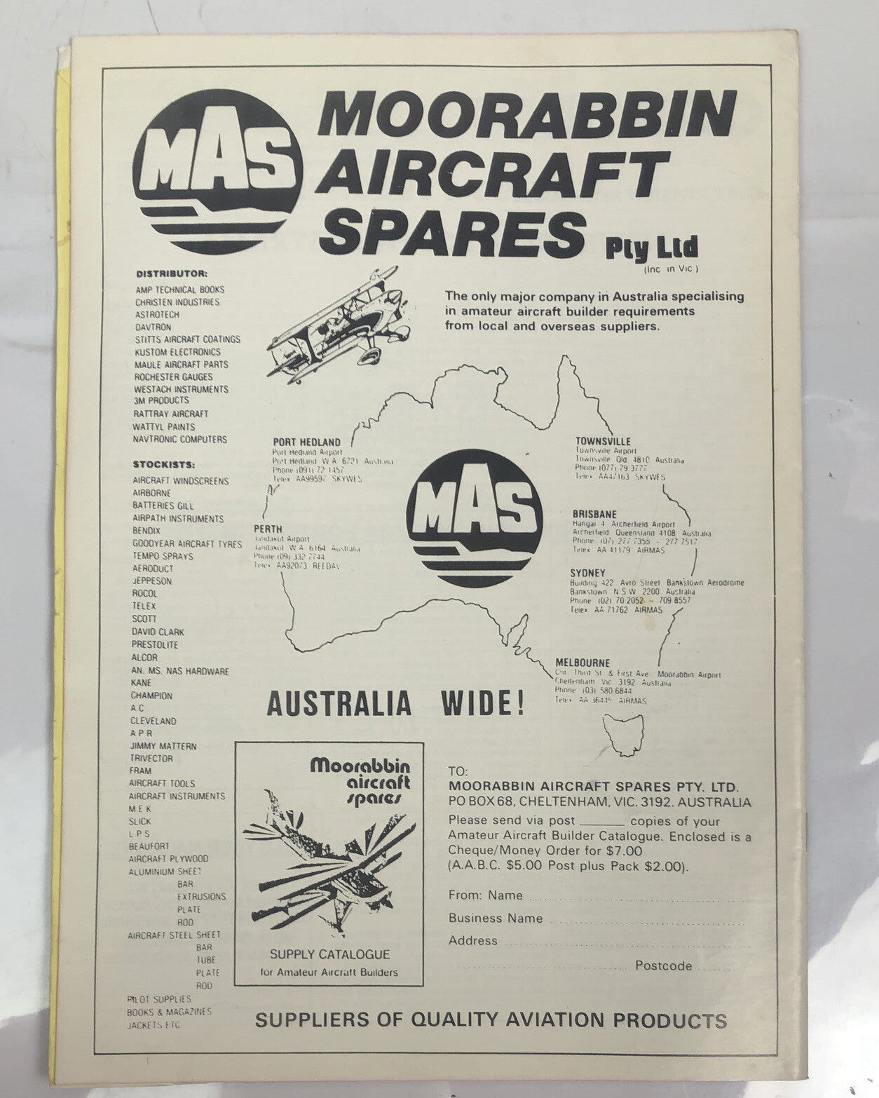Australian Air Sport September 1985 Magazine In Good Condition