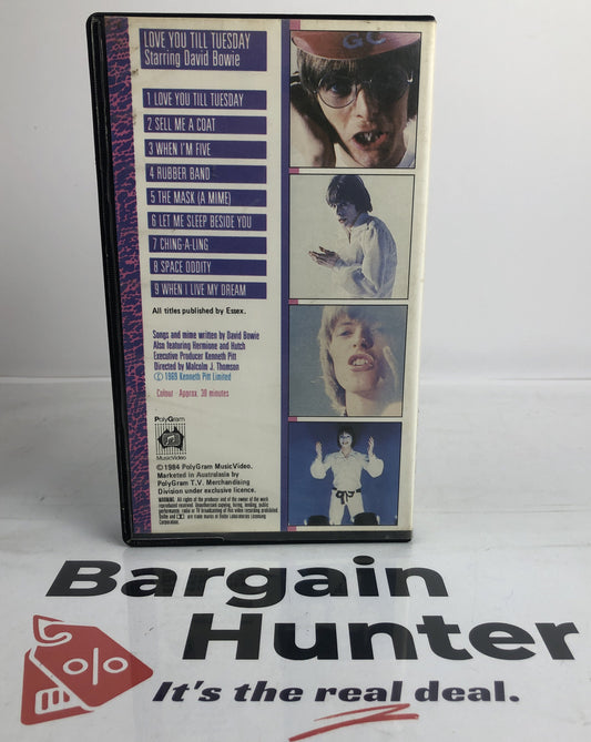 David Bowie Love You Till Tuesday VHS Tape In Good Condition