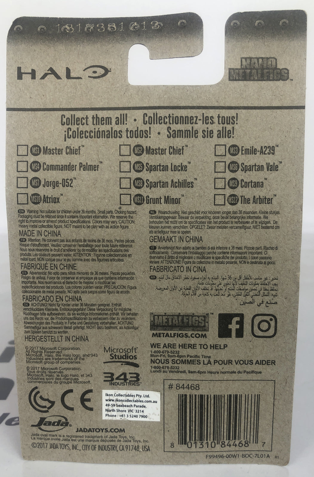 Halo Nano Metalfigs Spartan Achilles Die Cast FigureIn Good Condition