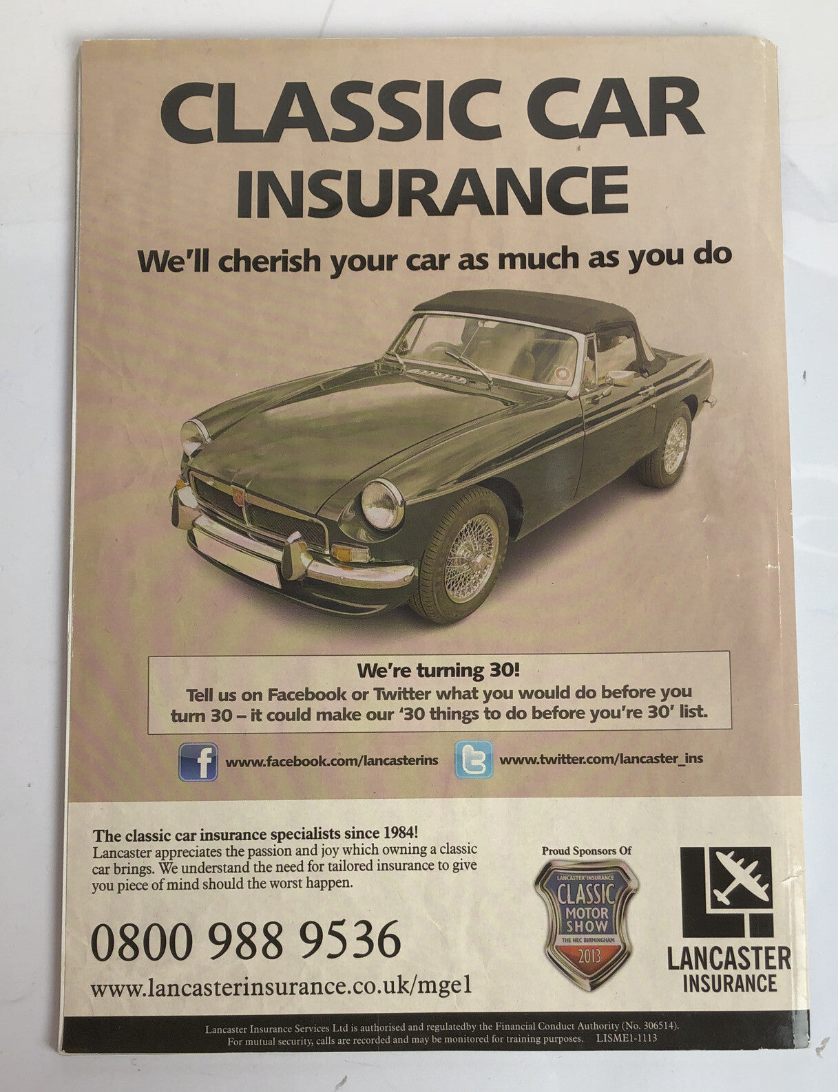 MG Enthusiast February 2014 Magazine Vintage In Good Condition