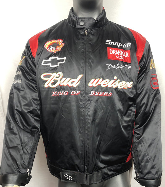 DALE EARNHARDT JR. AUTHENTIC BUDWEISER RACING JACKET SIZE L F32