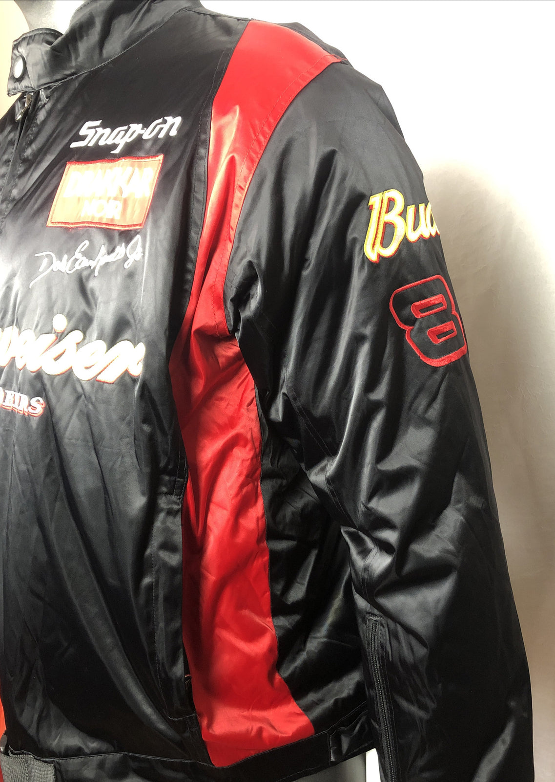DALE EARNHARDT JR. AUTHENTIC BUDWEISER RACING JACKET SIZE L F32