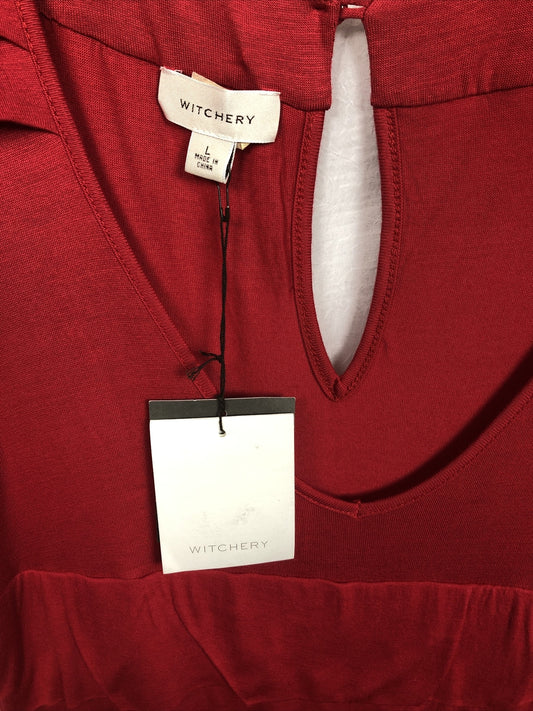 Witchery Red Cocktail Smart Casual Dress Size L Brand New With Tags RRP $149 F37