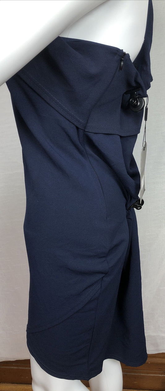 Missguided Blue Formal Smart Casual Dress Size 16 Brand New With Tags F39