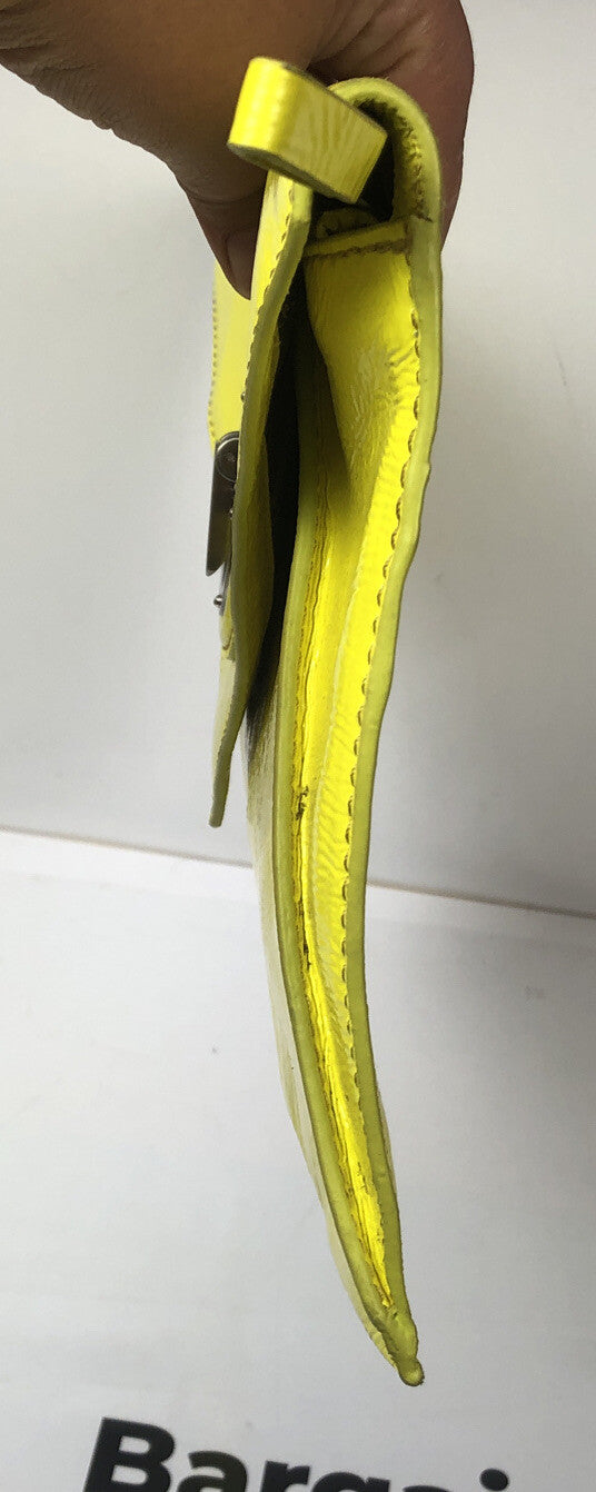 M723 Mimco clutch - Purse Yellow Leather In Good Condition