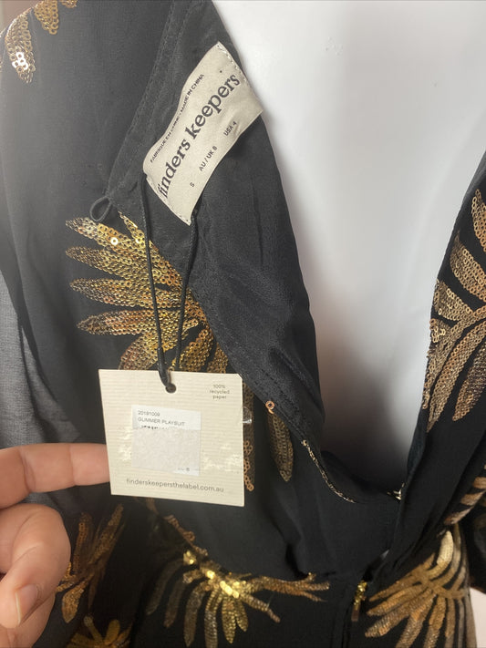 Finders Keepers Cocktail Party Short Jumpsuit Size 8 Brand New With Tags F362