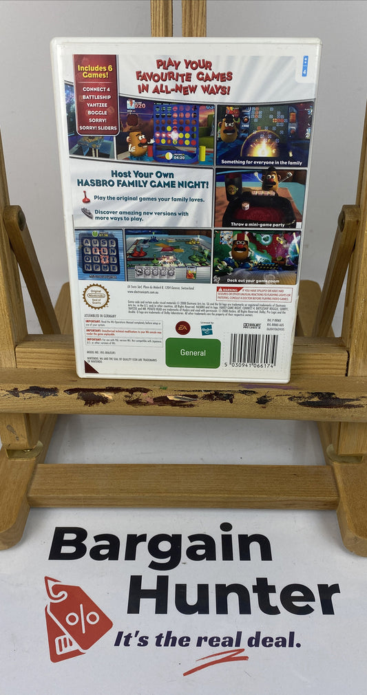 3012 Hasbro Family Game Night PAL Nintendo Wii Complete Game