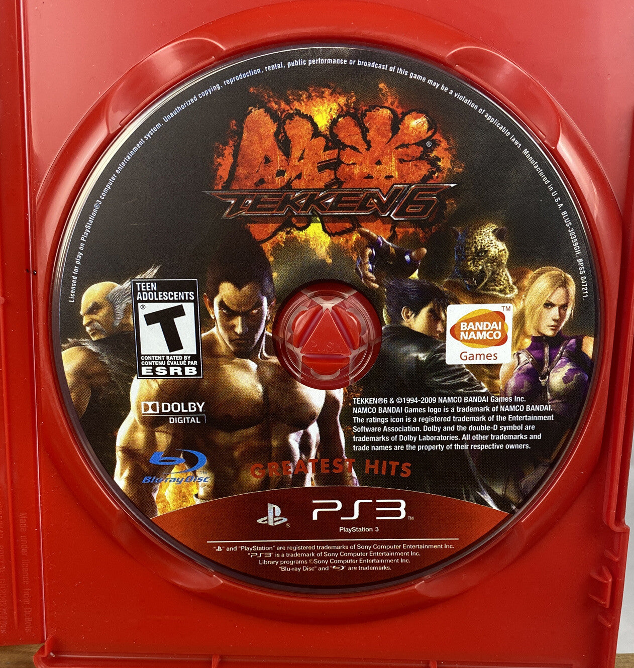 3330 Tekken 6 PAL Playstation 3/PS3 InComplete