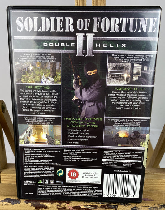 3292 Soldier Of Fortune 2 Double Helix PC complete Game In Good Condition