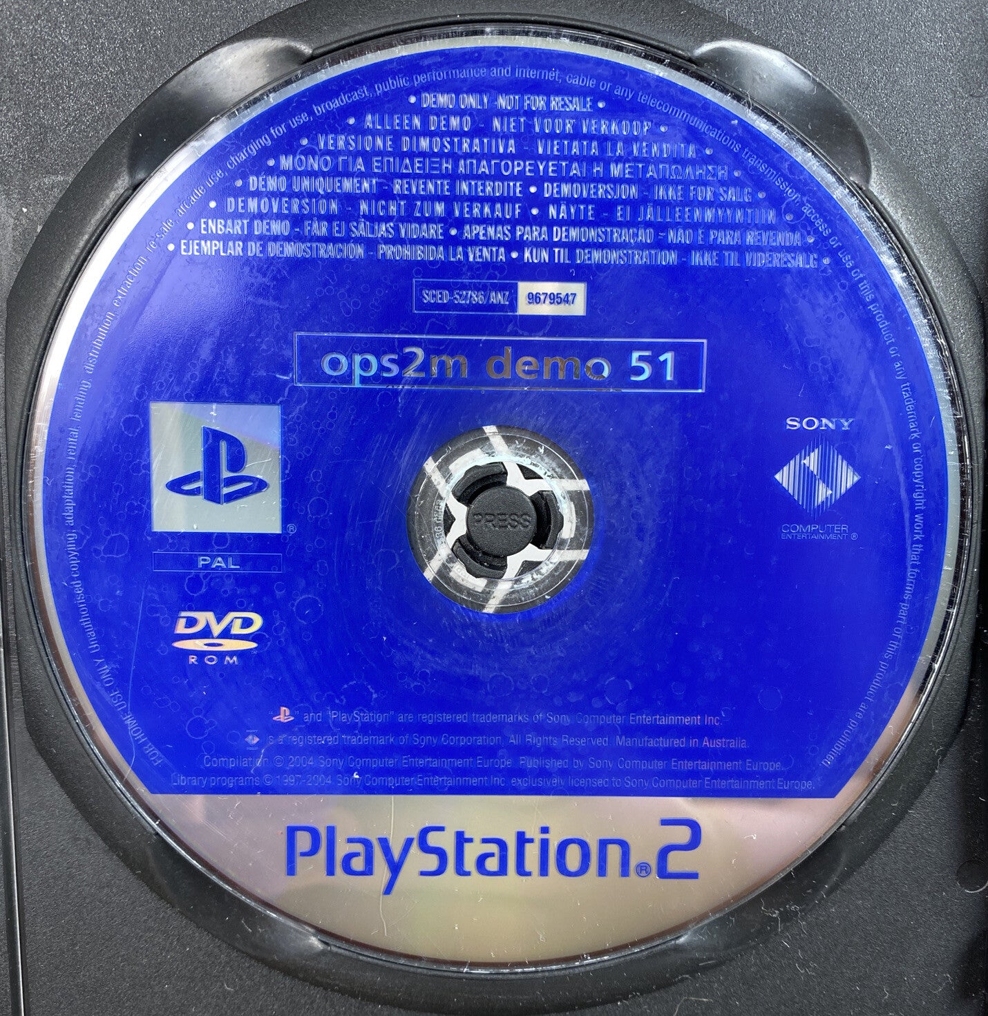 Playstation OPS2M Demo 51 PAL Playstation 2/PS2 Disc Only Game