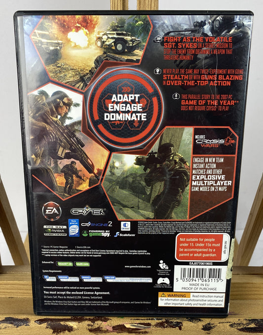 3188 Crysis War & Warhead PC Complete Game In Good Condition