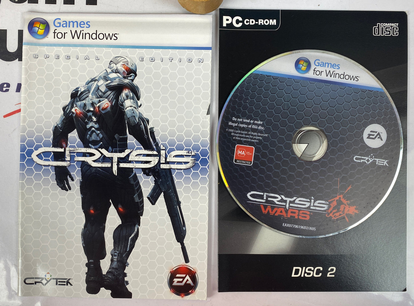 3188 Crysis War & Warhead PC Complete Game In Good Condition