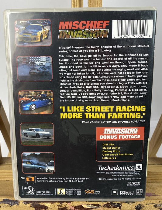 C642 Mischief Invasion Car DVD In Good Condition