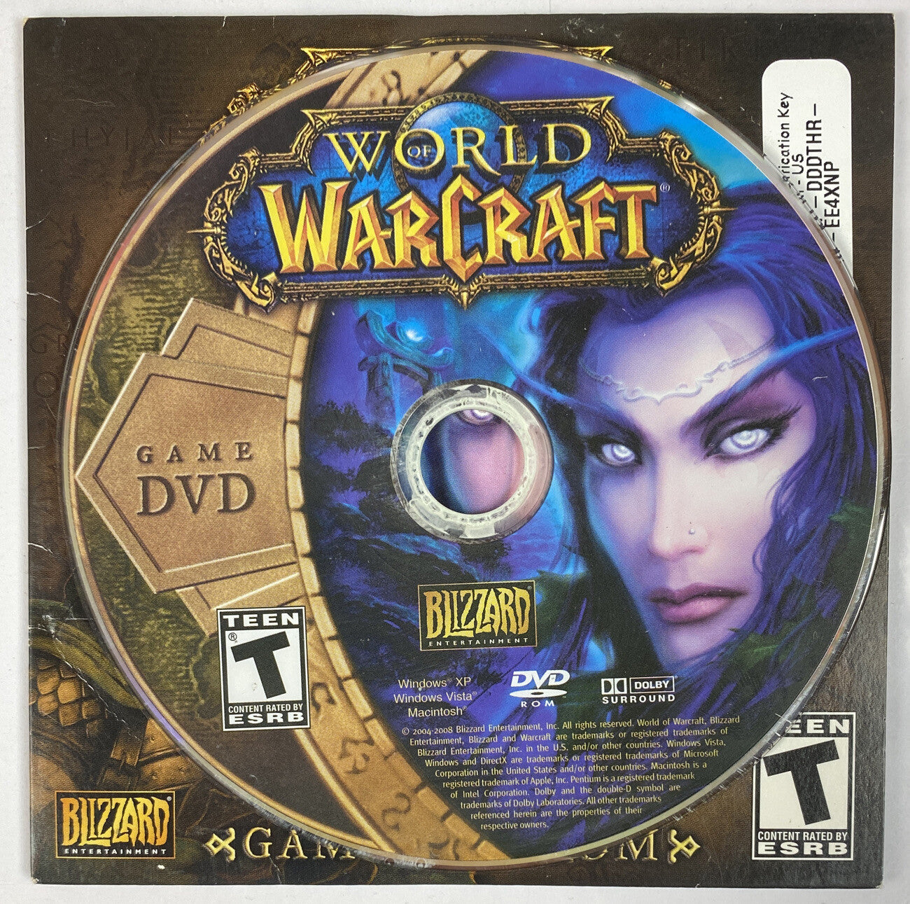 3103 World Of Warcraft PC Incomplete Game In Good Condition