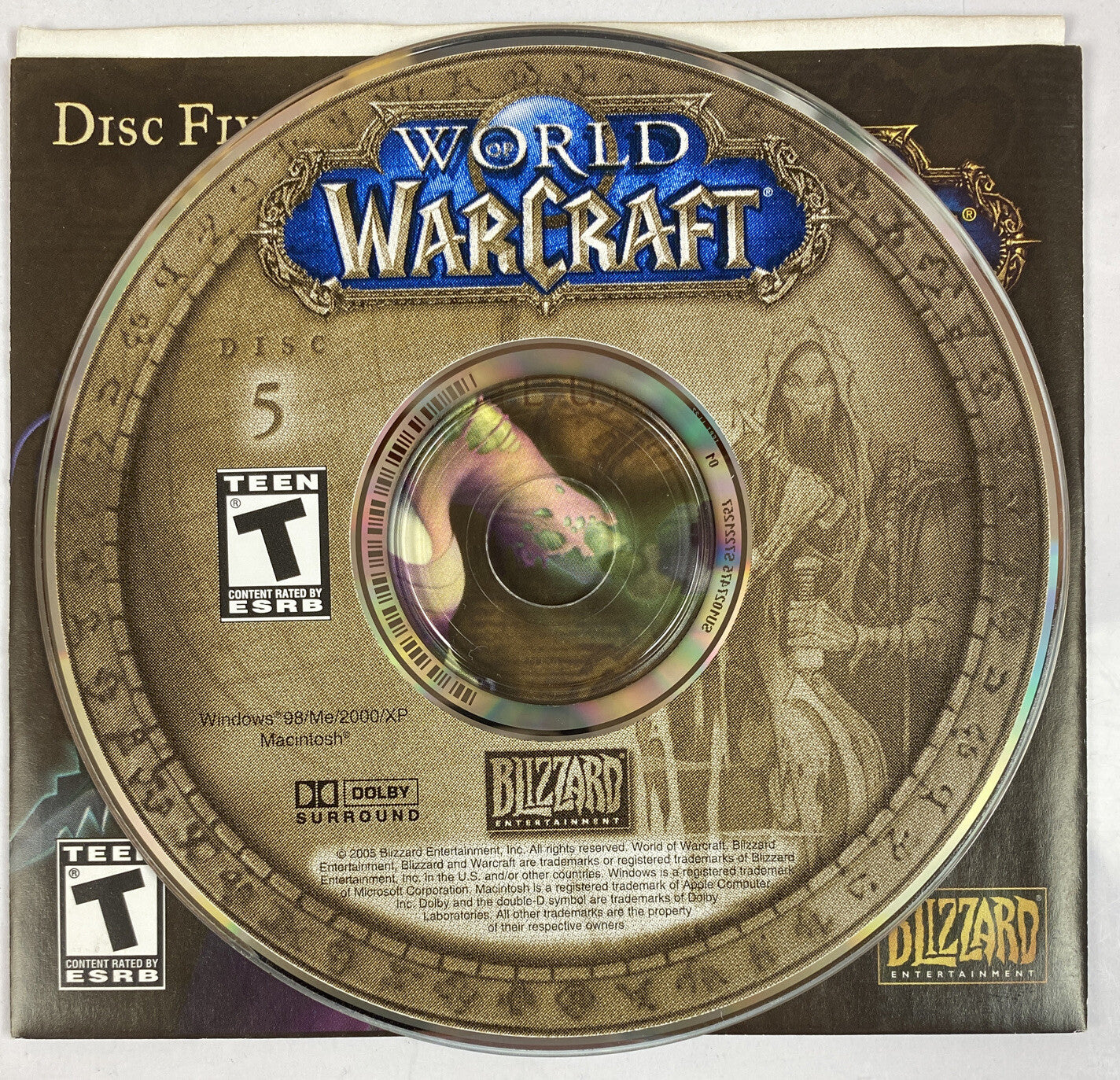 3339 World Of Warcraft PC Incomplete Game In Good Condition