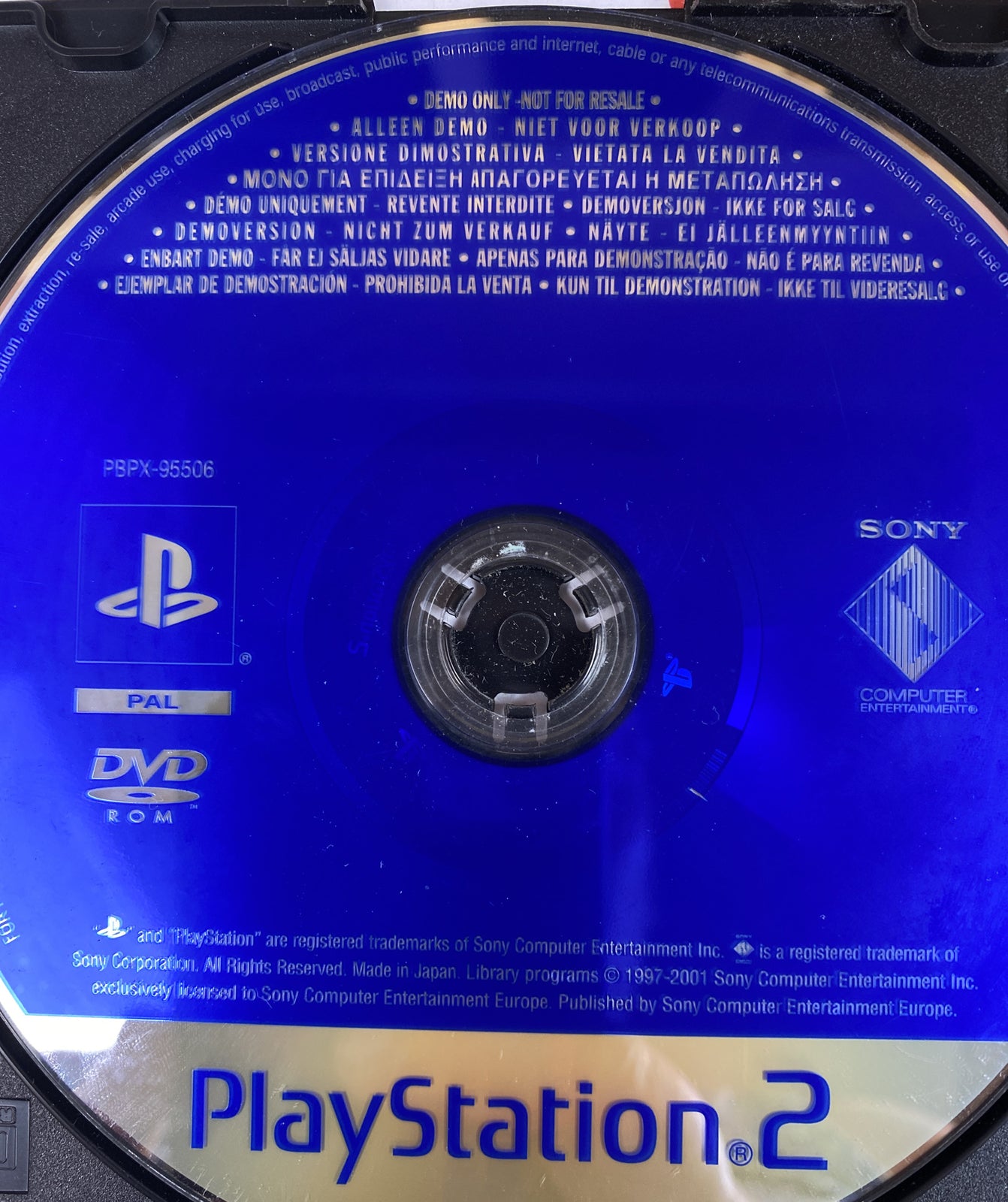 Sony PlayStation 2 Demo Disc (PBPX95506) PAL Playstation 2/PS2 Disc Demo Only