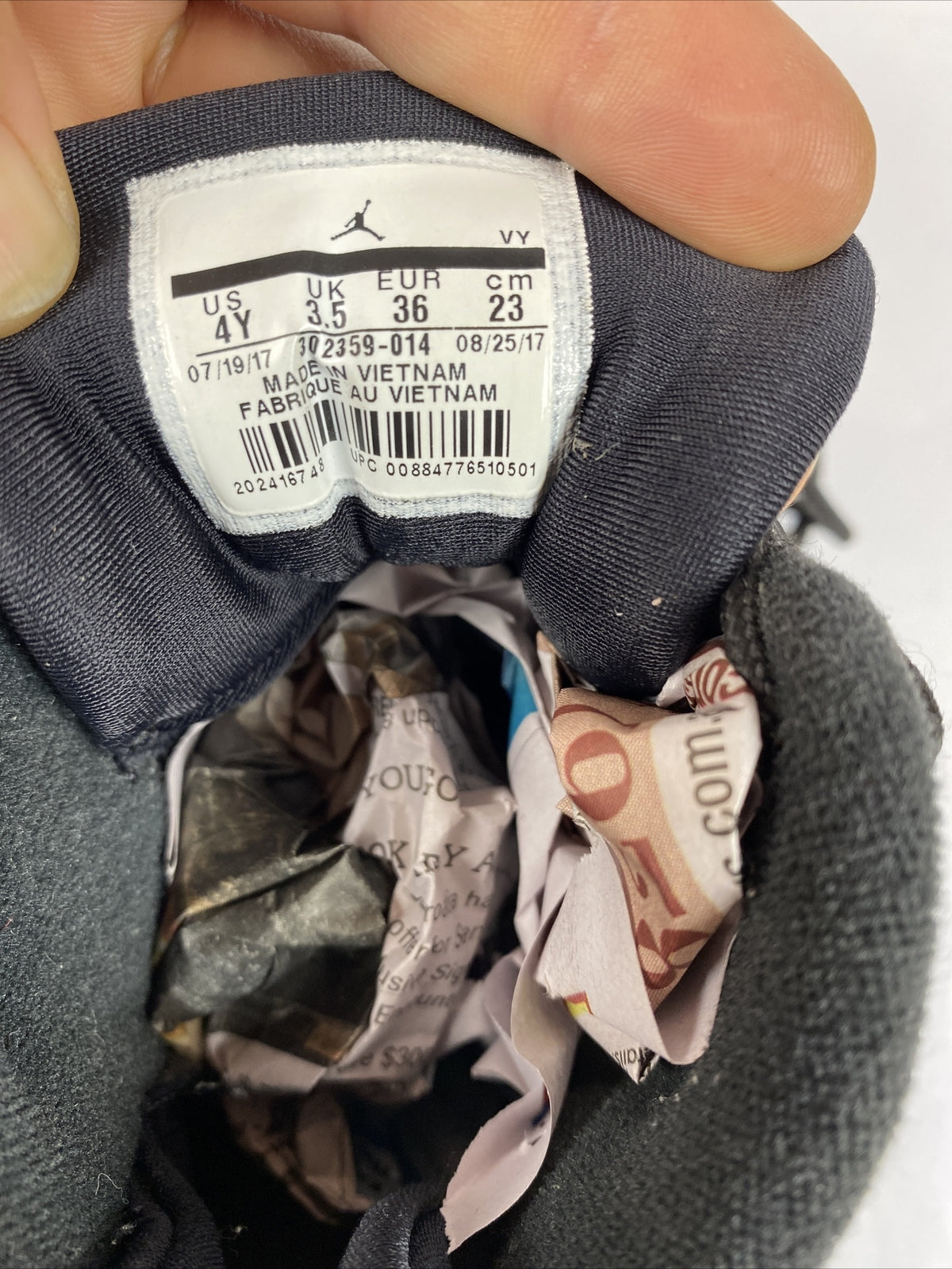 F405 Nike Air Jordan Basket Ball Kids Sneakers Shoes US 4Y UK 3.5 VGC