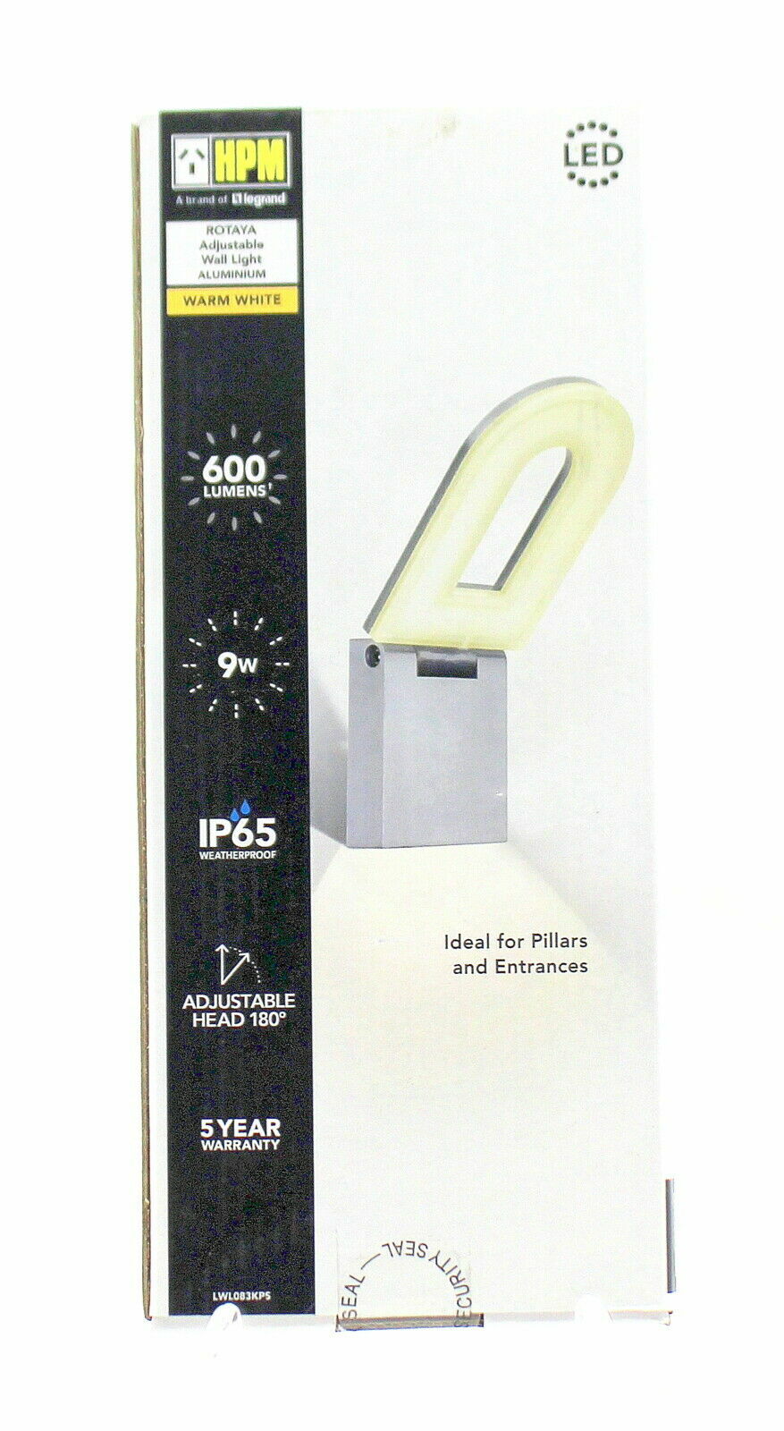 HPM ROYTAYA 9W LED Adjustable Wall Exterior Light Brand New