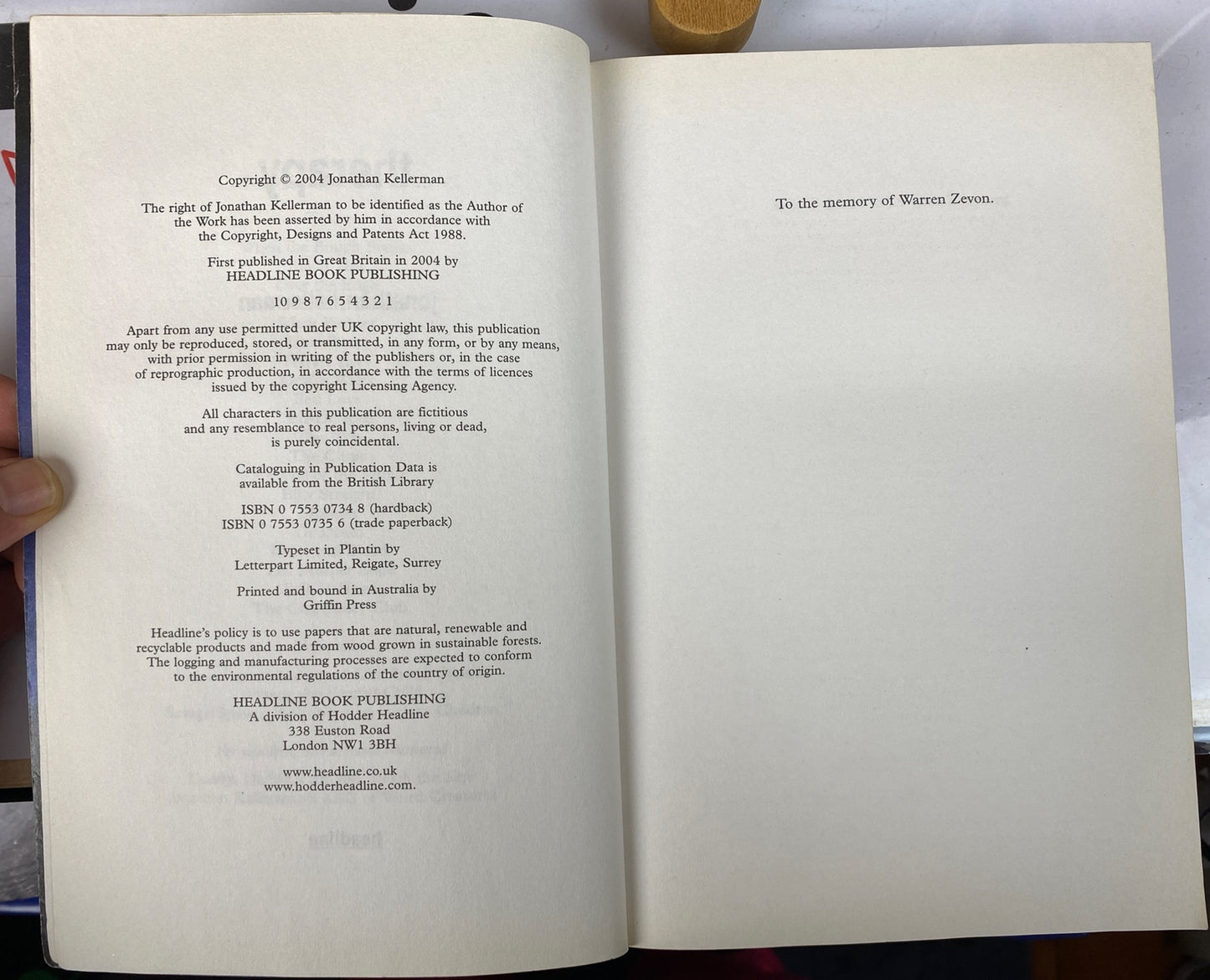 Therapy Jonathan Kellerman Novel In OK Condition