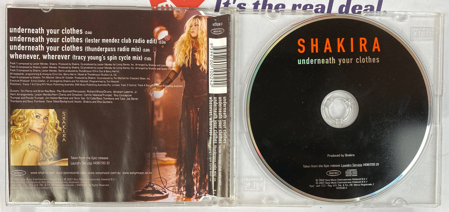 C685 Shakira Underneath Your Clothes Music Single CD In Good Condition