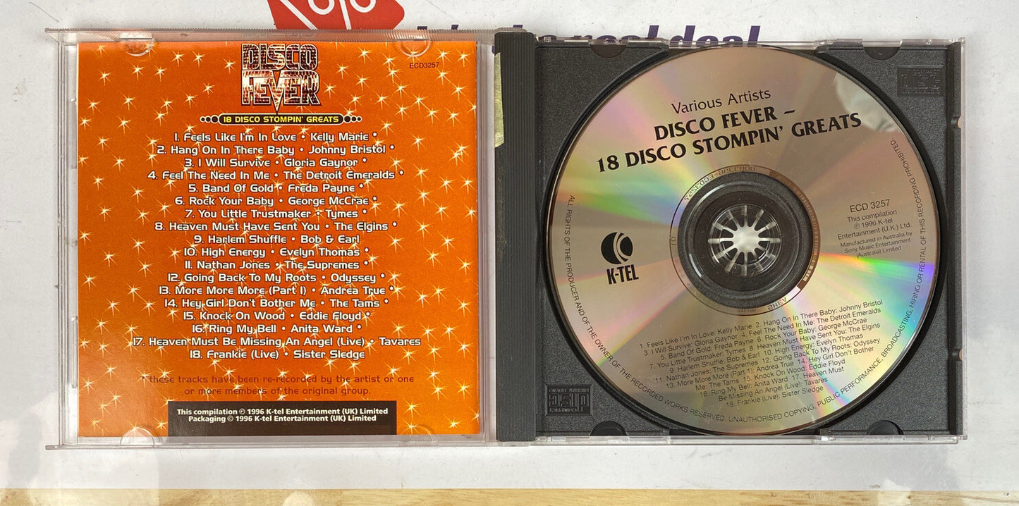 C665 Disco Fever 18 Disco Stompin Greats Music CD In Good Condition