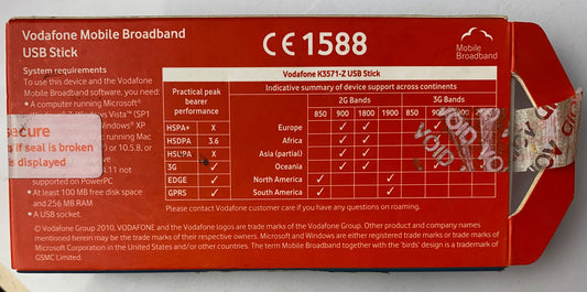 M1010 Vodafone Locked PRE-PAID 4G USB Stick NO SIM Card Included