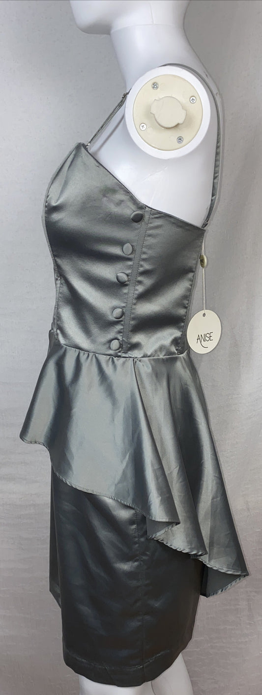 Anise Party Grey Dress Size 10 Brand New With Tags #1758
