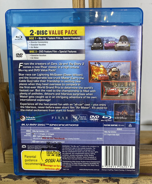 2652 Disney Pixar Cars 2 Not Factory Sealed Blu-Ray In VGC