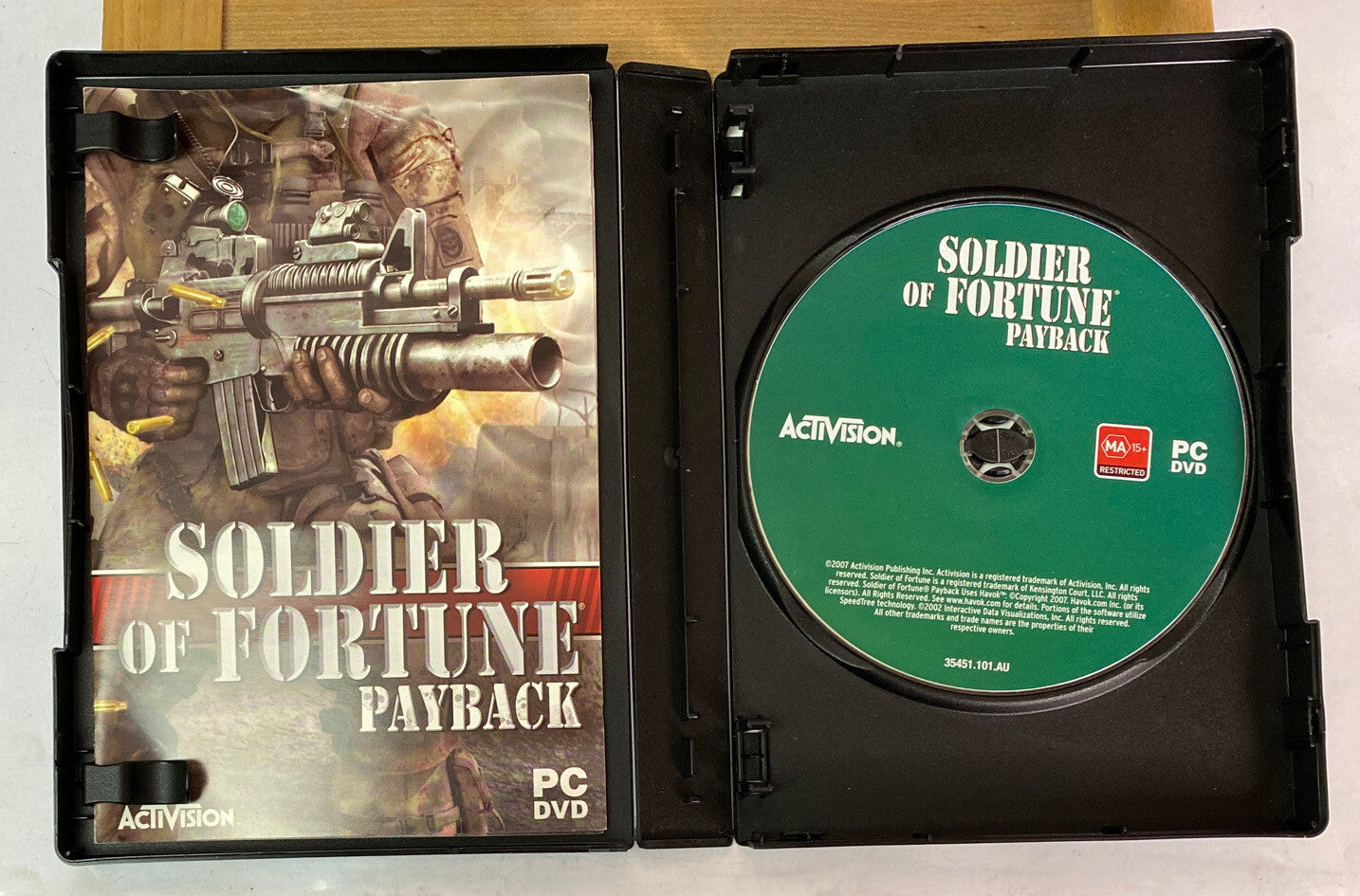 2606 Soldier Of Fortune Payback For PC Game In Good Condition