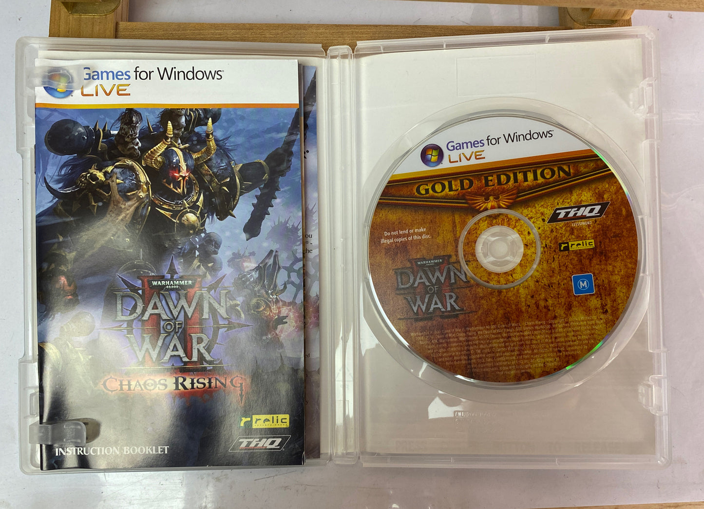 2607 Warhammer 4000 Dawn Of War 2 & Chaos Rising For PC Game In Good Condition