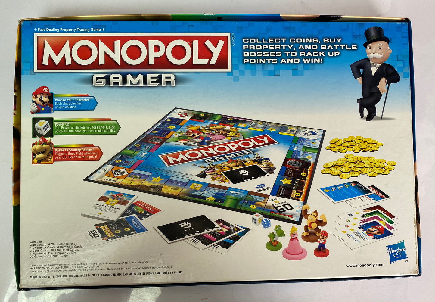 2834 Monopoly Gamer Edition Board Game Super Mario Nintendo COMPLETE