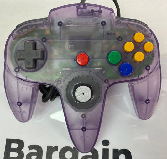 Genuine Nintendo N64 Clear Purple Controller In Good Condition 2522