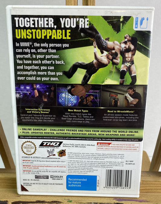 Smack Down Vs Raw 2009 Featuring ECW PAL Nintendo Wii Complete Game 972