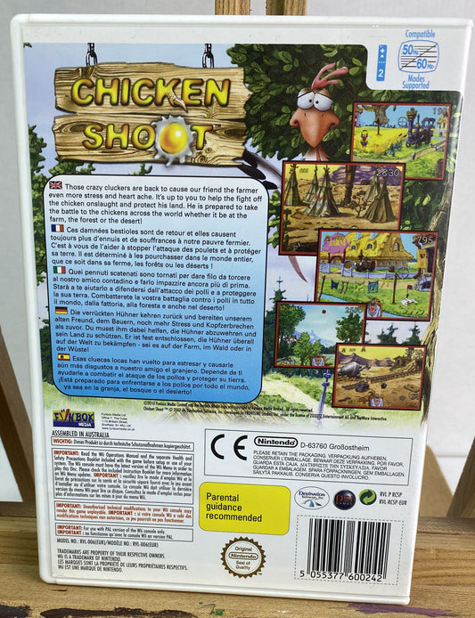 Chicken Shot PAL Nintendo Wii InComplete Game 2503