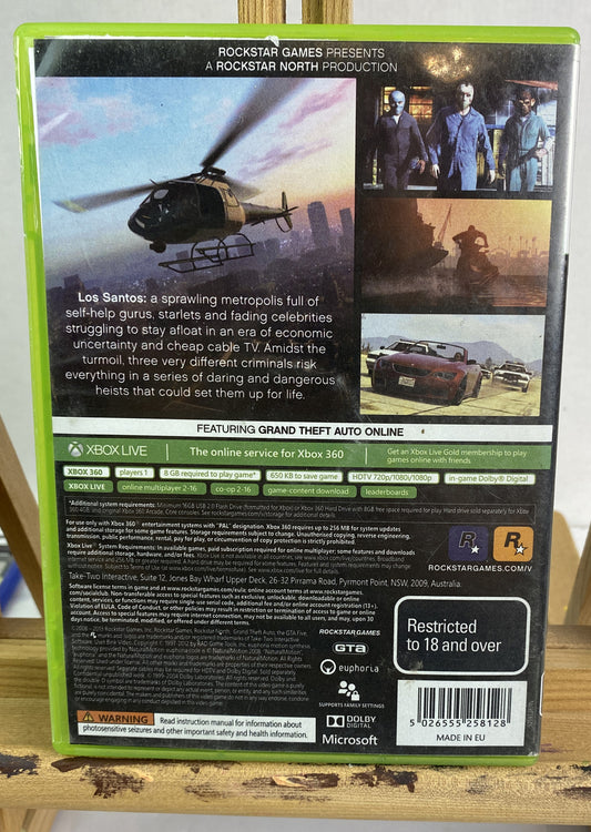 Grand Theft Auto Five V PAL Xbox 360 Complete 3216