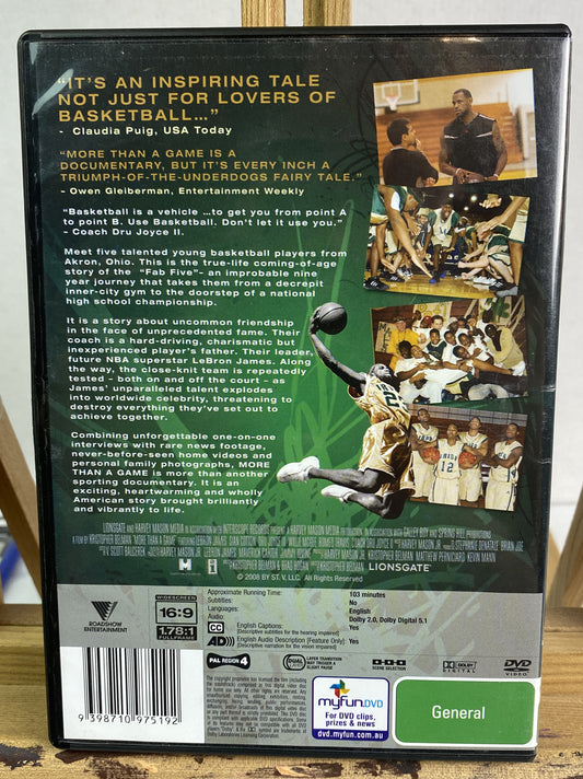 More Than A Game DVD In Good Condition 2867