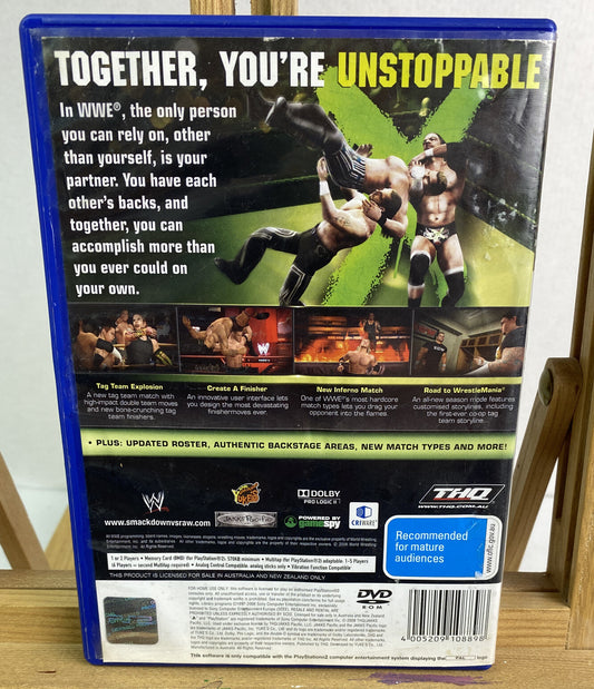 WWE SmackDown Vs Raw 2009 Featuring ECW PAL Playstation 2/PS2 Complete Game 2610