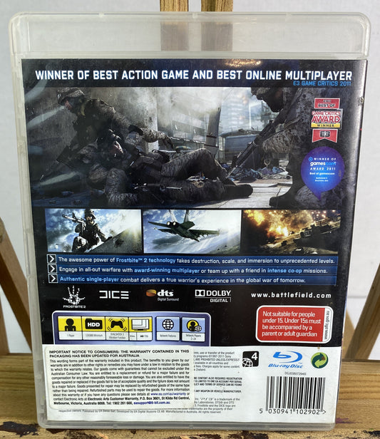 Battlefield 3 PAL Playstation 3/PS3 Complete 3229