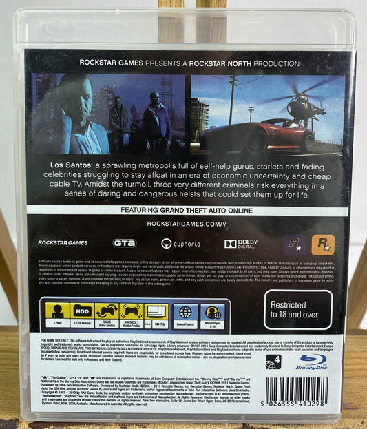 Grand Theft Auto Five V PAL Playstation 3/PS3 Complete 3231