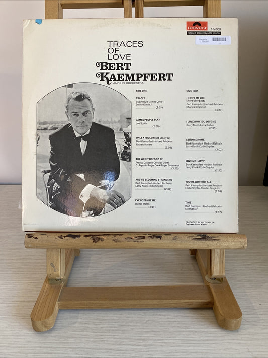 Bert Kaempfert His - Traces Of Love Vintage Vinyl Record 3396