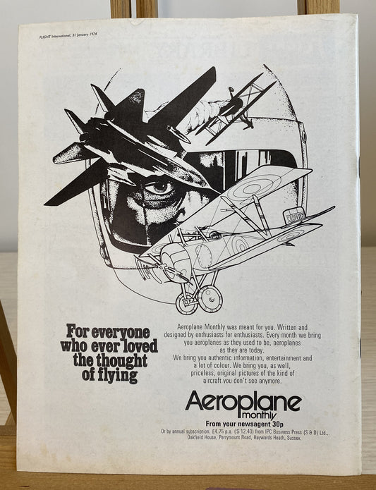 Flight International January 1974 Magazine In Good Condition