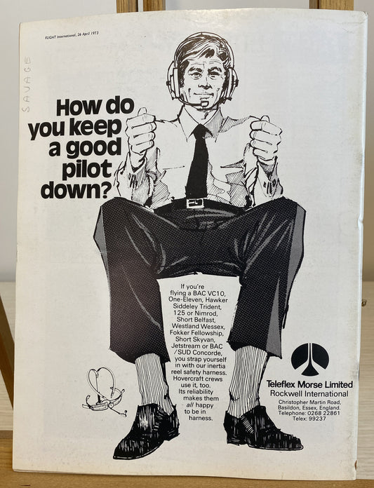 Flight International April 1973 Magazine In Good Condition