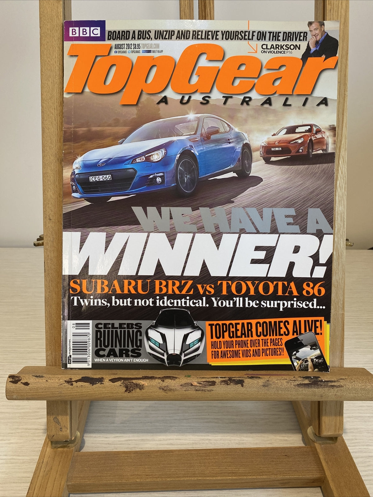 Top Gear Australia August 2012 Magazine In Good Condition