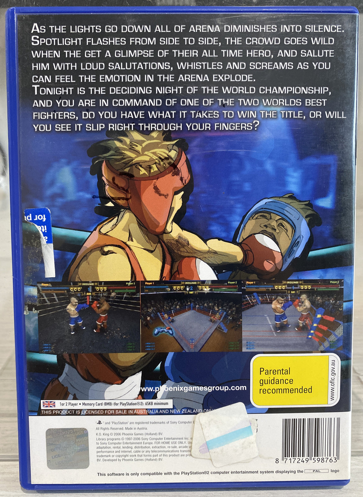K.O. King PAL Playstation 2/PS2 Complete Game 3531